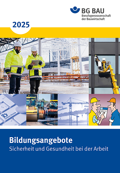 Titelbild der BG BAU Seminarbroschüre 2025
    